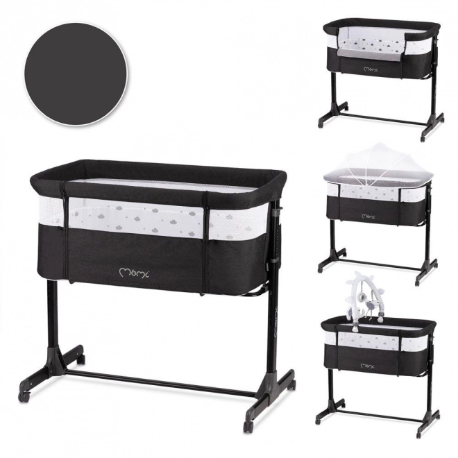 Momi revo dark gray crib