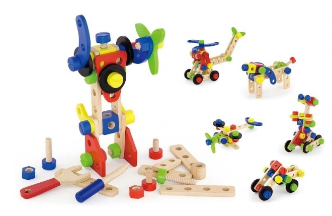 Wooden Construction Set - 68 Pieces