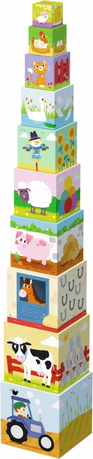 Trefl Primo Stacking Farm Cubes