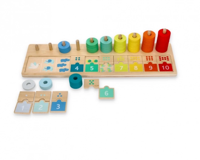 Wooden Puzzle Learning to Count