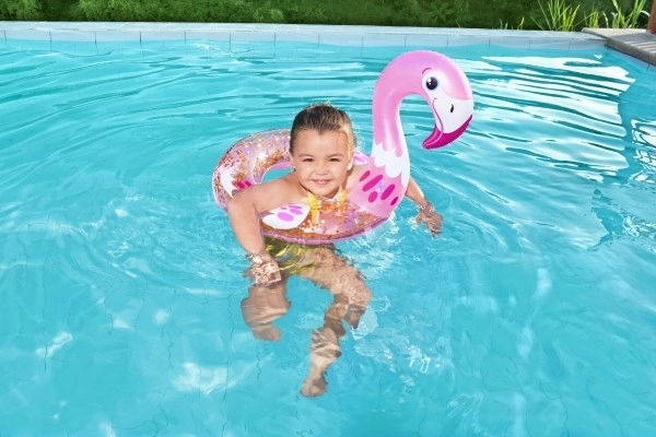 Bestway Inflatable Swan Swimming Ring with Glitter