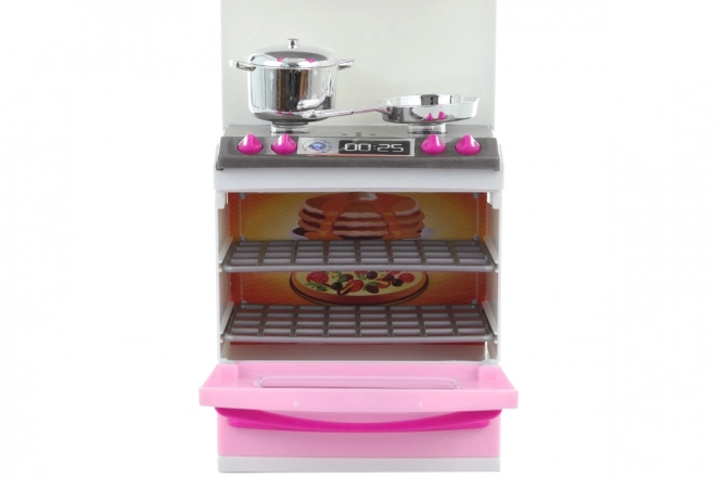 Plastic Dollhouse Kitchen Set with Oven