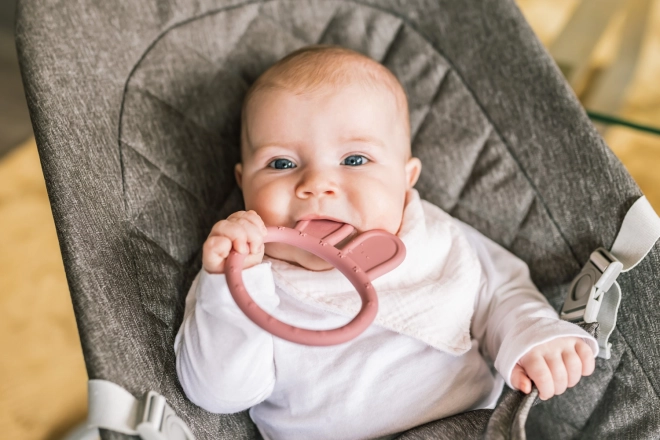 Silicone Teether Rabbit Sand Beige