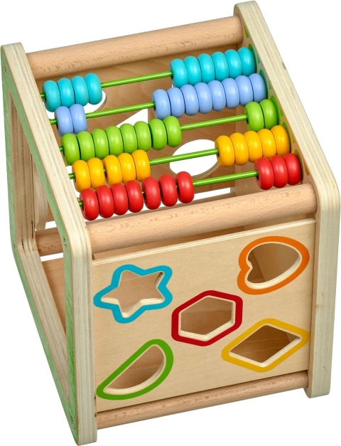 Shape sorter and colorful abacus