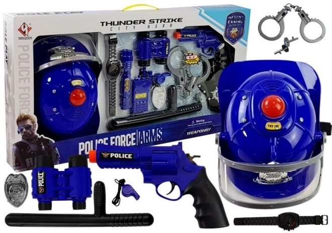 Police Officer Playset with Helmet and Accessories