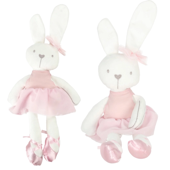 Plush Bunny in Pink Dress