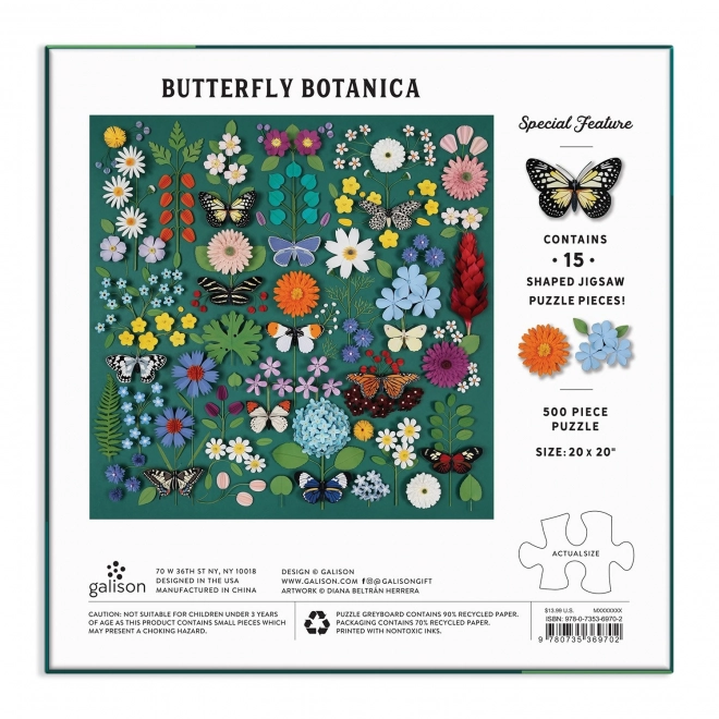 Butterfly Botanical Garden Puzzle 500 Pieces