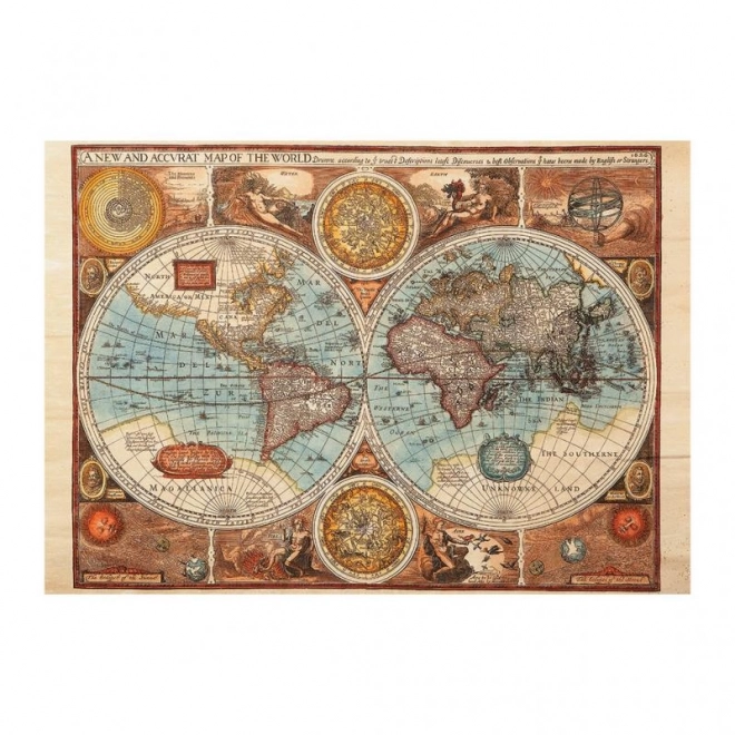 Dino puzzle world map 1626, 500 pieces