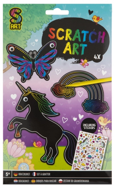 Unicorn Scratch Art Kit – Unicorn and Butterfly