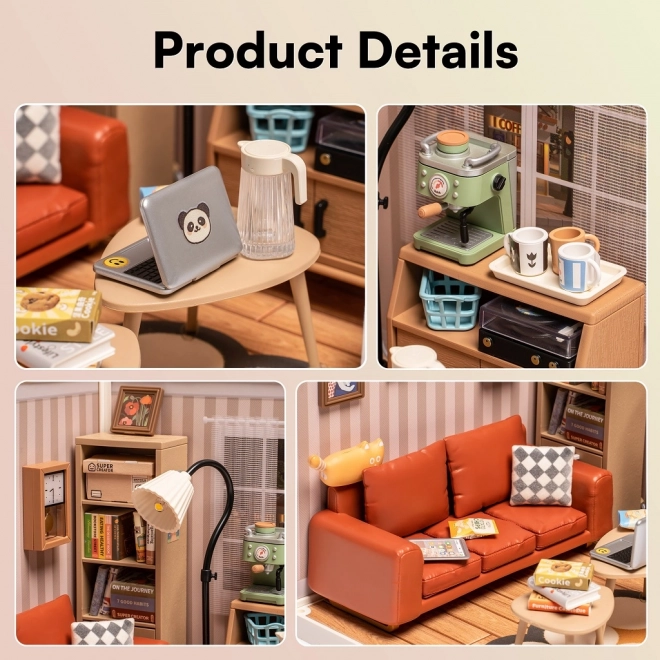 Robotime Cozy Living Room Miniature Kit