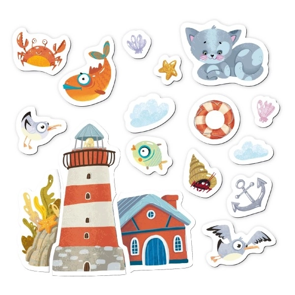 Magnetic Game Cat and Lighthouse