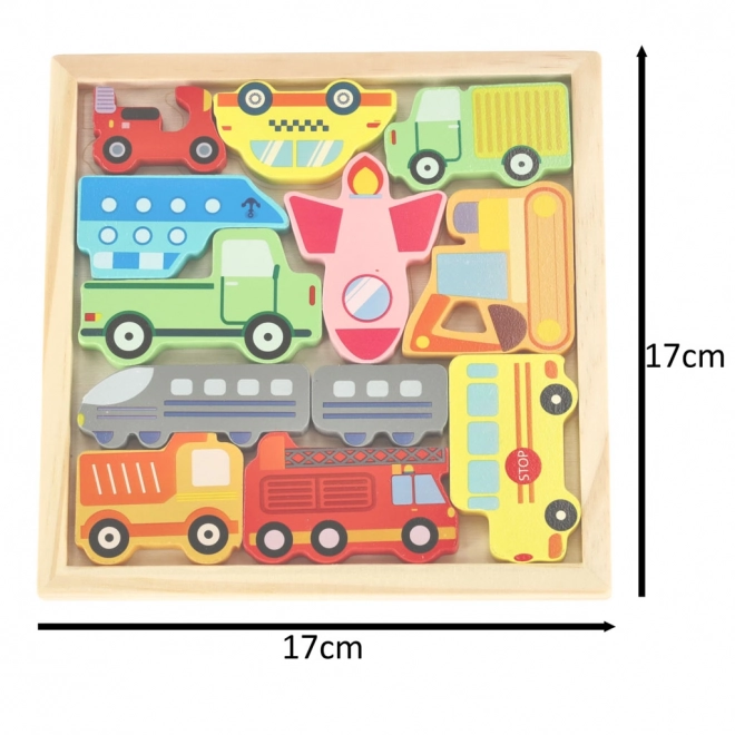 Wooden Educational Puzzle Shape Sorter Vehicles