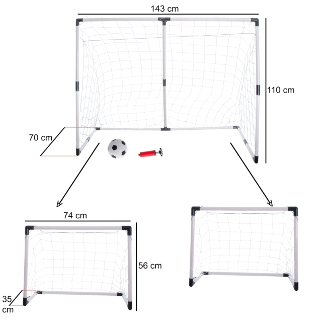 2-in-1 Soccer Goal Set for Kids