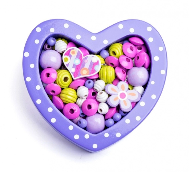 Small Purple Heart Beads