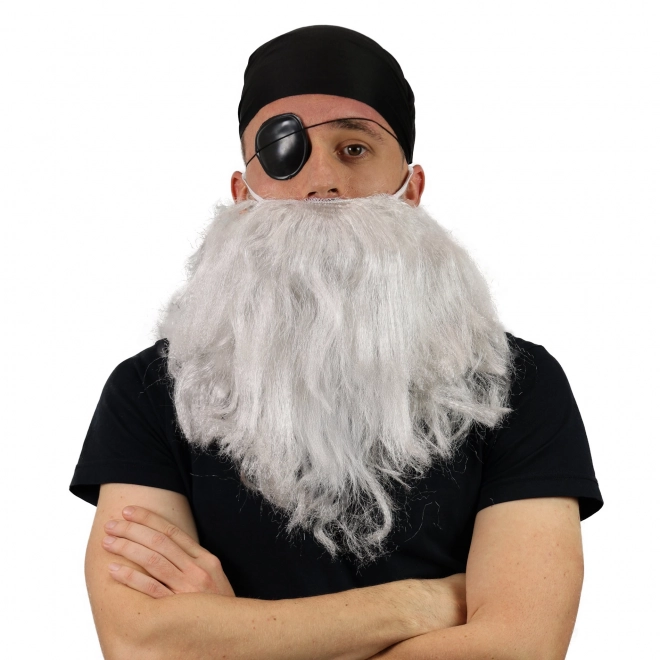 Pirate Beard with Bandana and Eye Patch