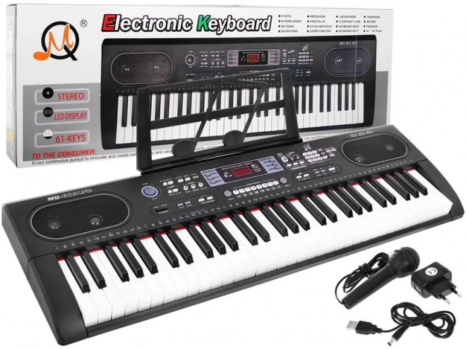Multifunkční klávesnice pro děti 5+ s mikrofonem a metronomem