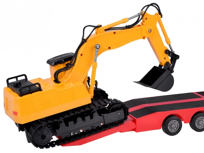 Mercedes Remote Control Truck Set with Excavator 1:26 Scale