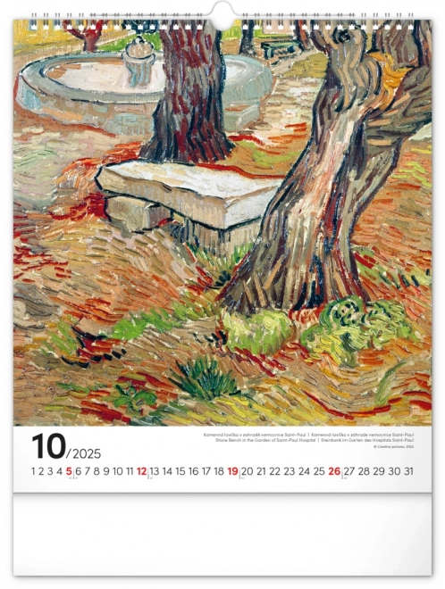 Wall Calendar Vincent van Gogh 2025