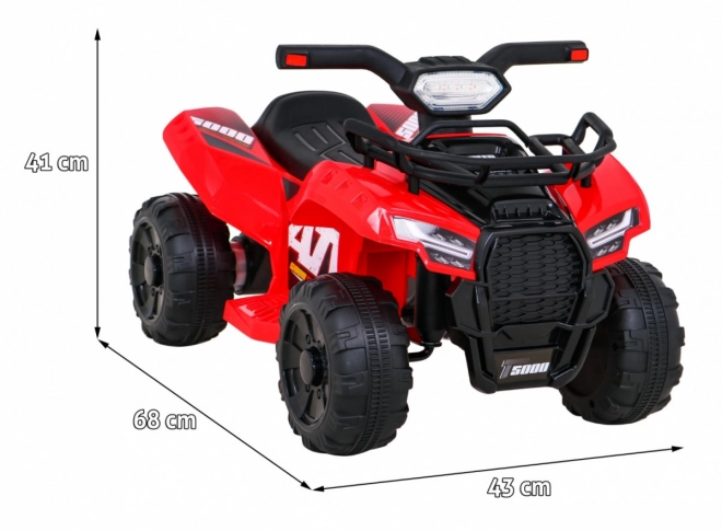 Children's Electric Quad Bike Red with MP3 USB and LED