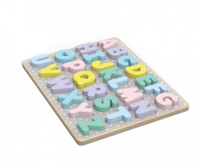 Wooden Puzzle Big Letters Pastel