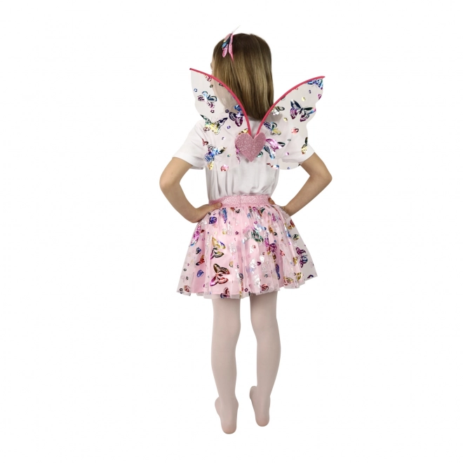 Children's Tutu Skirt Butterfly Costume with Headband and Wings