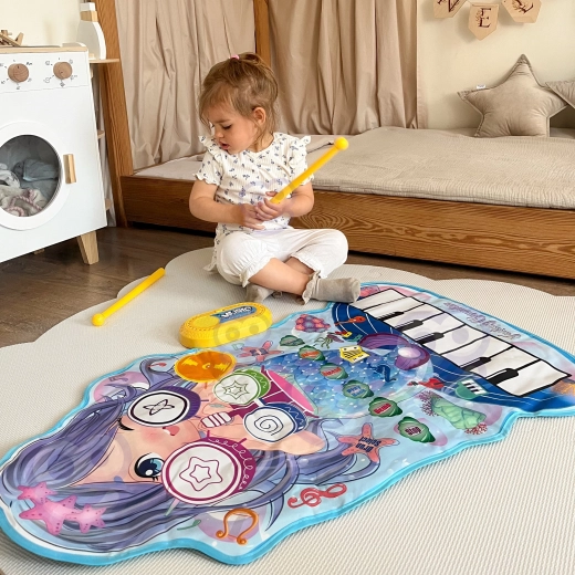 Piano en drums 2-in-1 op één mat