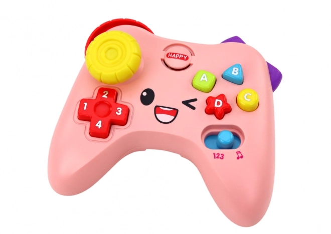 Interactive Educational Console Pad with Lights and Sounds - Pink