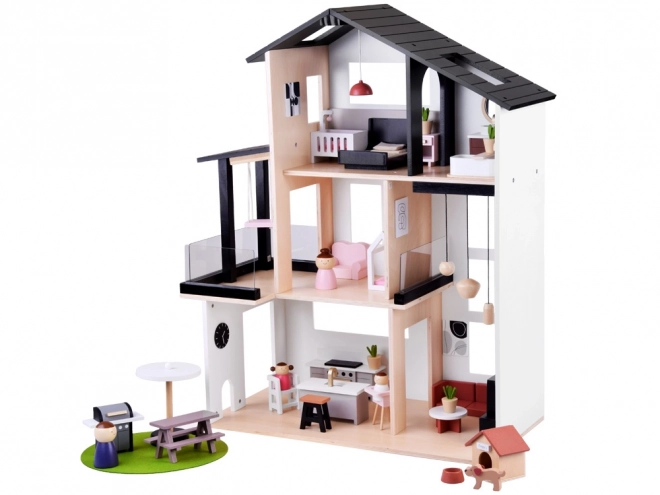 Modern Wooden Dollhouse in Loft Style