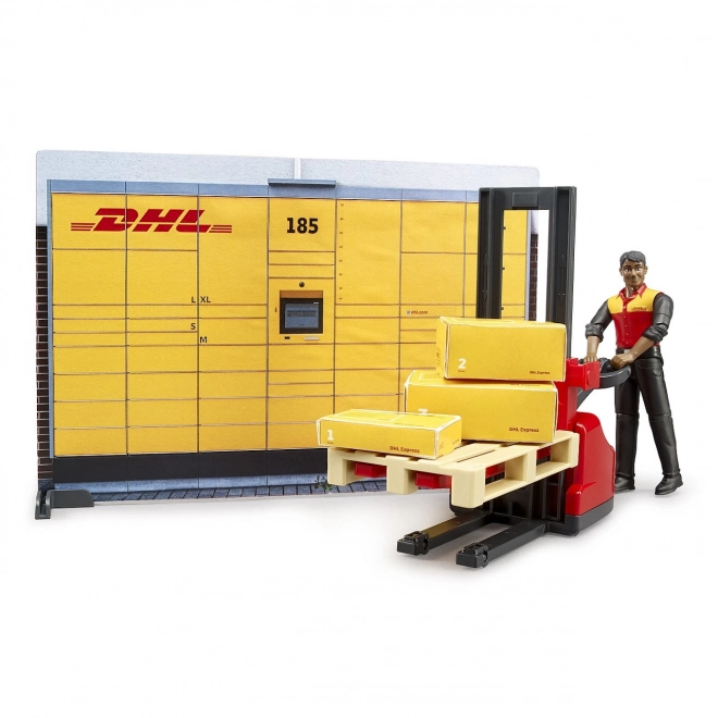 Bruder World DHL Parcel Office with Accessories