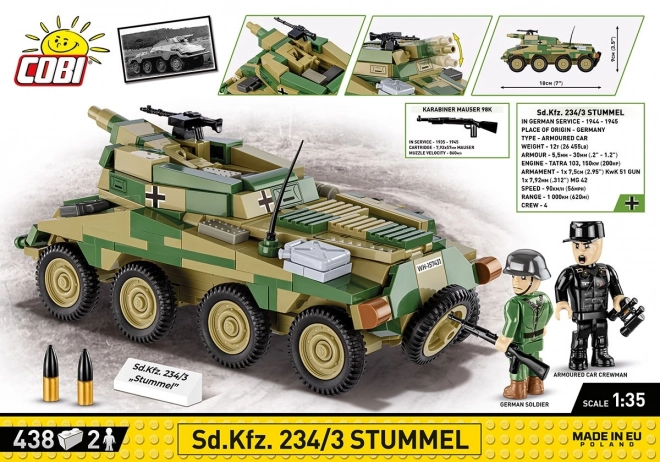 Cobi Historical Collection Armored Vehicle Sd.Kfz. 234/3 Stummel