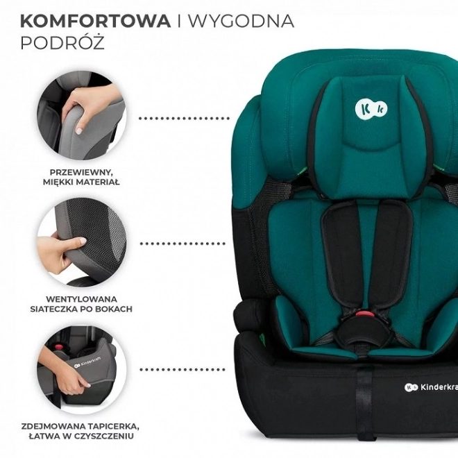 Autostol COMFORT UP i-Size 76-150 cm 9-36 kg – Grøn