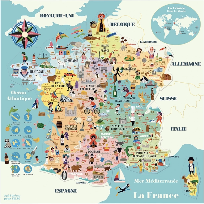 Vilac Magnetic Map of France