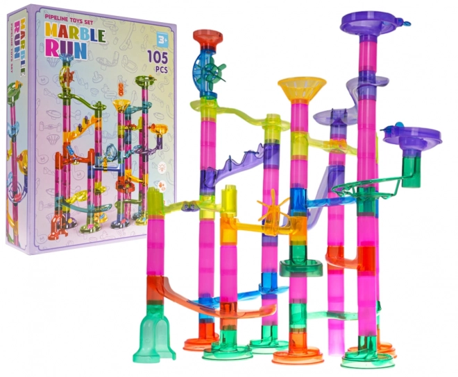 Children's Marble Run Construction Set