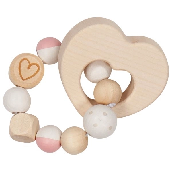 Wooden Heart Sensory Ring for Babies