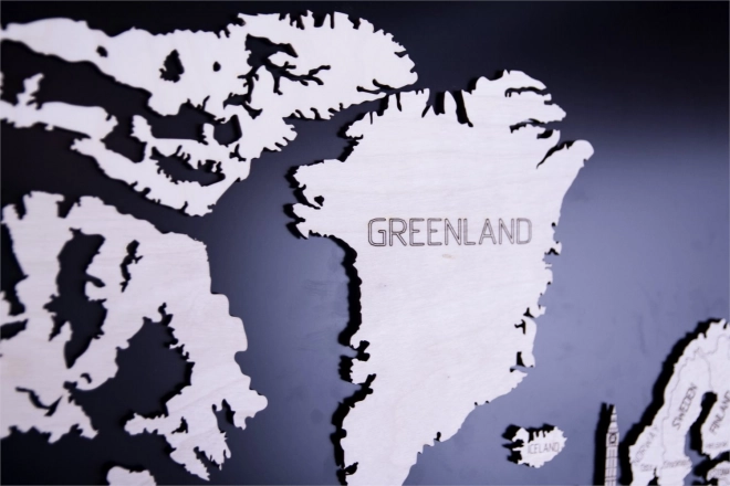 Wooden World Map WOODEN CITY Large