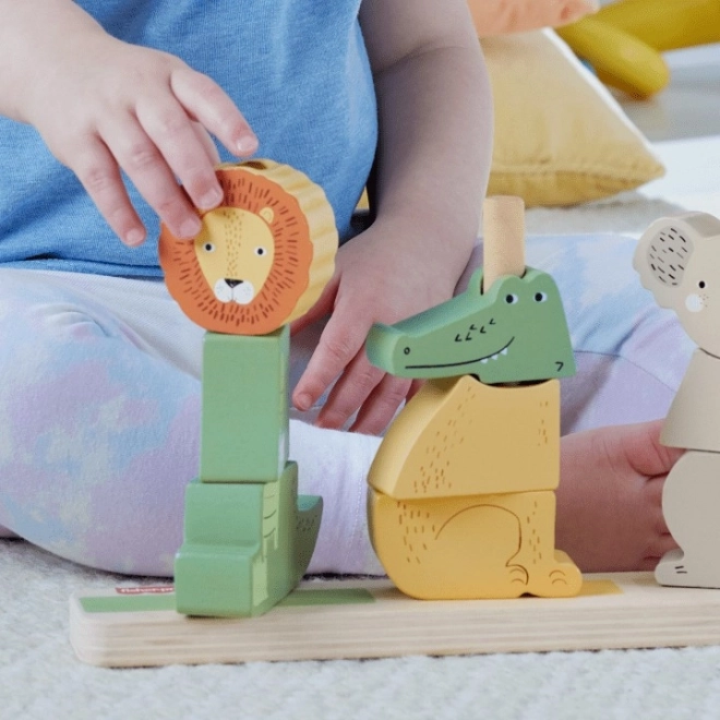 Fisher-Price Wooden Animals Sorting and Stacking Toy