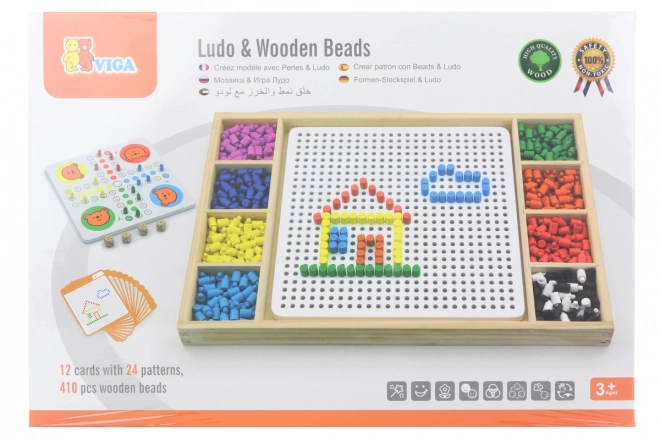 Wooden Mosaic and Game Set