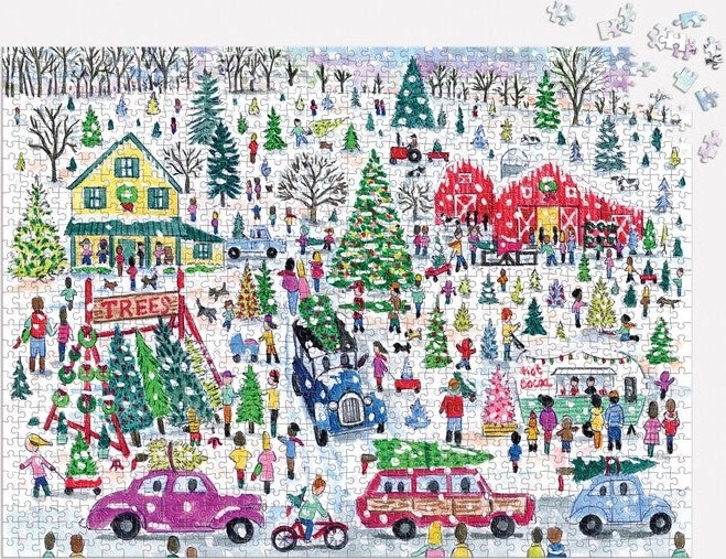 Christmas Tree Farm Puzzle by Galison - 1000 Pieces