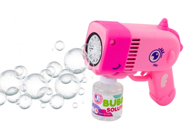 Bubble Gun with Lights Dinosaur Pink