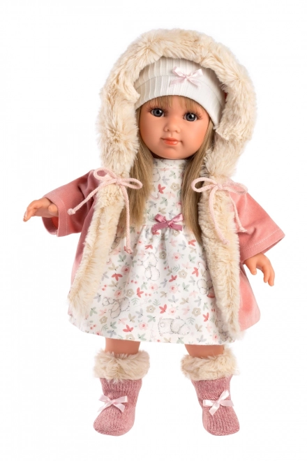 Llorens Elena Realistic Doll with Soft Cloth Body - 35 cm