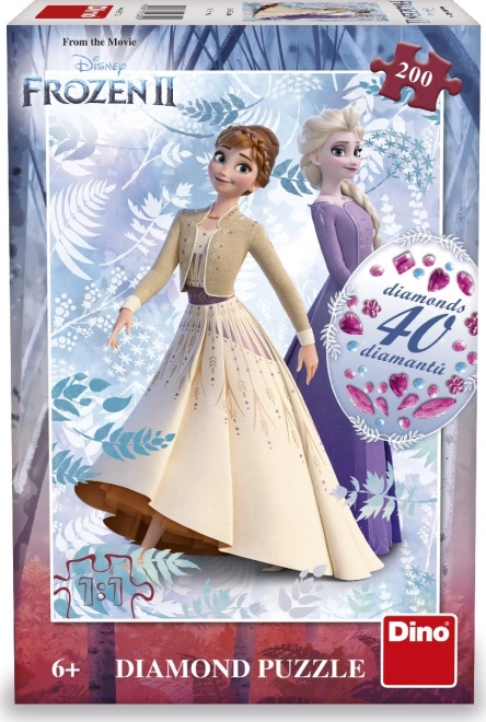 Frozen 2 Puzzle with Gems, 200 Pieces