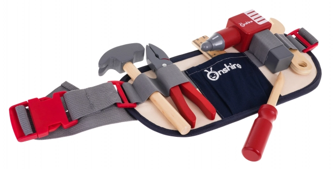 Wooden Tool Set with Adjustable Belt for Kids