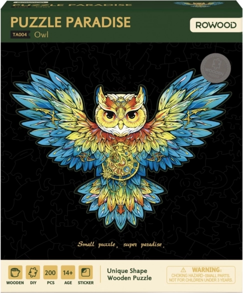 Wooden Owl Puzzle RoboTime