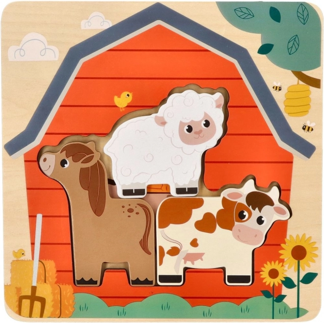 Layered Farm Animals Puzzle