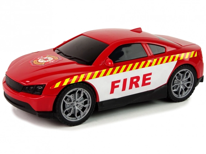 Fire Rescue Set with Tow Truck, Car, and Helicopter