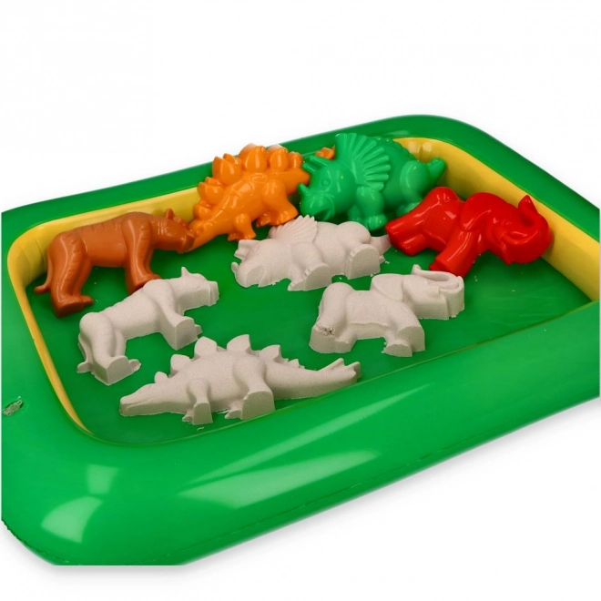 Kinetic Sand with Prehistoric Molds