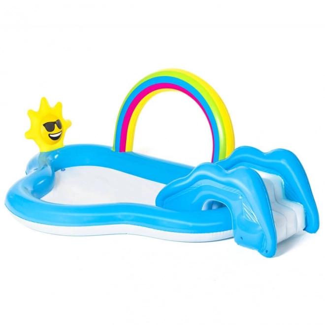 Inflatable Rainbow Playground with Slide for Garden