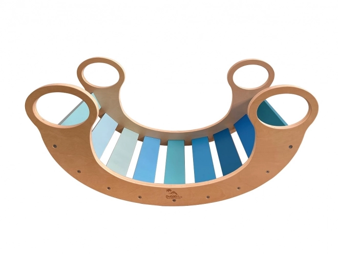 Montessori Blue Wooden Swing for Kids