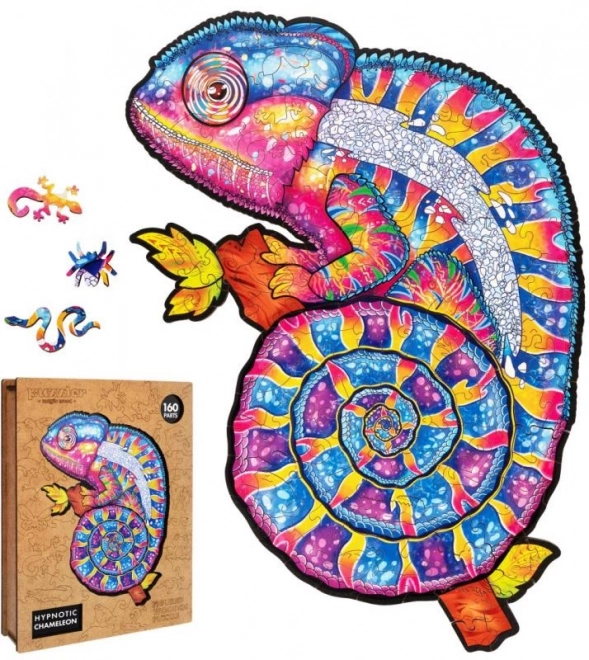 Wooden Hypnotic Chameleon Puzzle