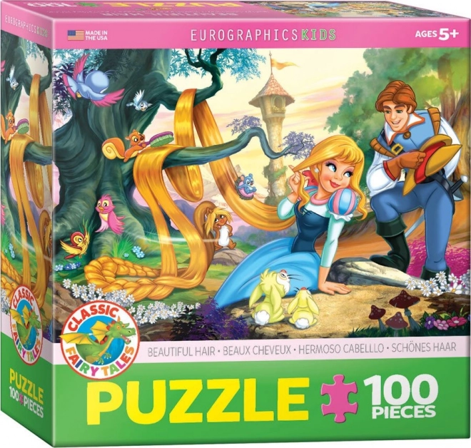 Eurographics Puzzle Magical Princess with Beautiful Hair 100 Pieces